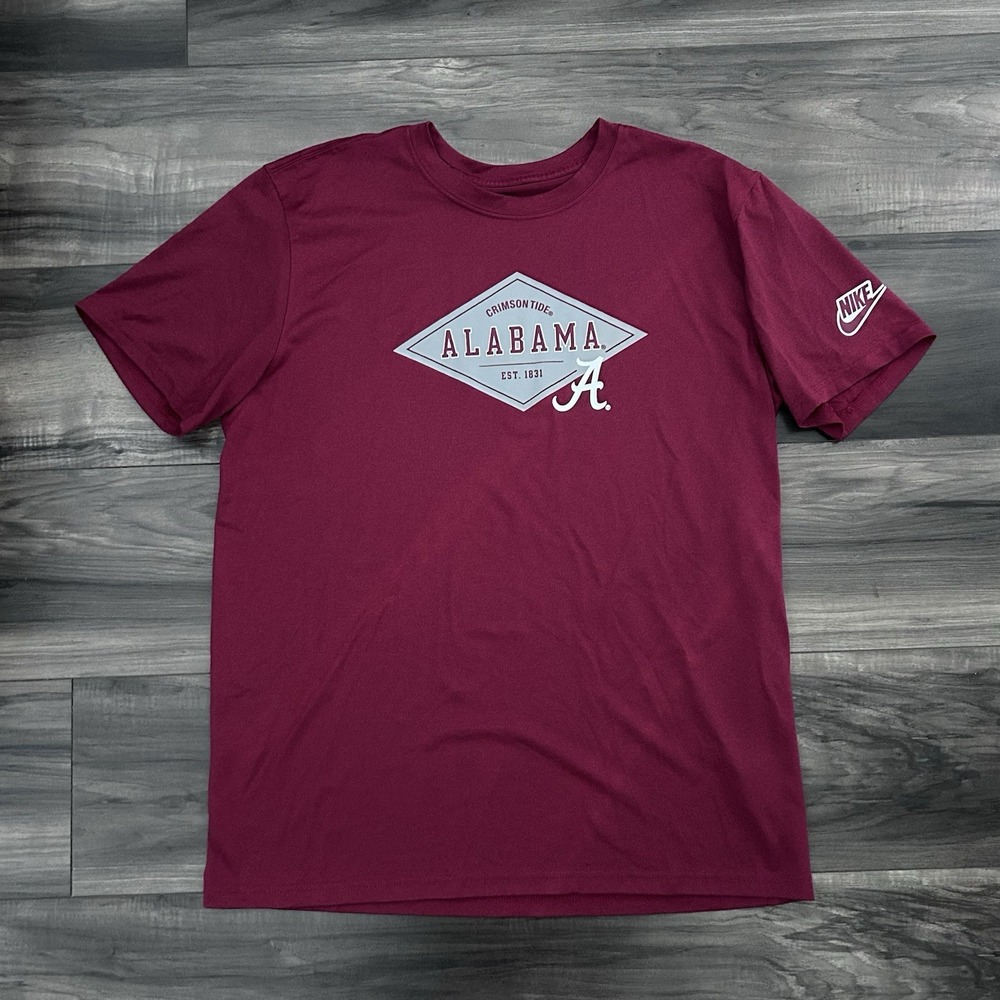 Nike Alabama Crimson Tide Dri Fit Legend Mens Large Short Sleeve Shirt Red NWOT